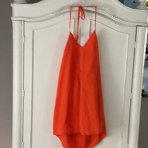 Orange Women's halter dress small